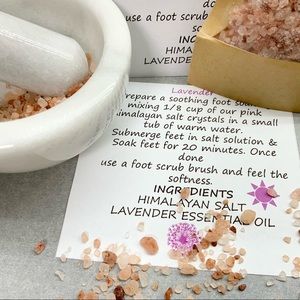 Handmade foot soak-Pure Himalayan salts w/ tea tree essential oil foot soak.